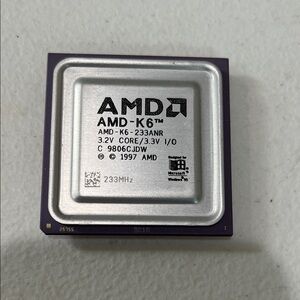 AMD K6 Processor - Silver and Purple Design